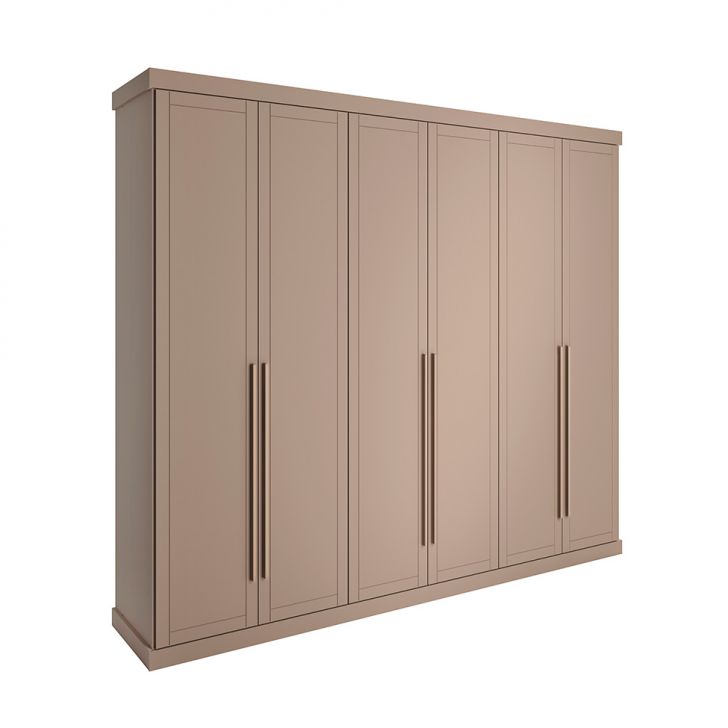 Image of Guarda-roupa Casal Capri 6 Portas 6 Gavetas Freijó E Titânio PLA-MO895CL04ZFNMOB