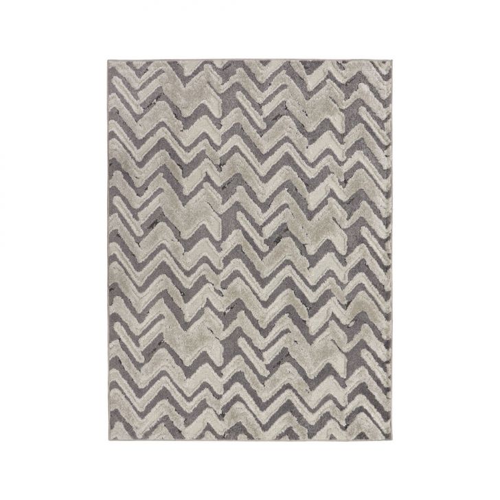 Tapete Glamour Retangular Bouclé (150x200) Cinza