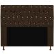 Cabeceira King Estofada Cama Box Lady 195 cm Strass Suede Marrom