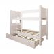 Cama Beliche Quarto Solteiro Madri Com Auxiliar Branco