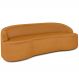 Sofá 5 Lugares para Sala de Estar Living 280cm Theo D06 Sintético Caramelo - Mpozenato