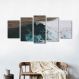 Quadro Mosaico Decorativo Mar 5 Telas 208x90