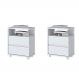 Conjunto com 2 Mesas de Cabeceira Lacy 4 Gavetas Branco