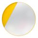 Espelho Decorativo Meia Lua Amarelo 50 Cm Redondo Amarelo, 50 cm