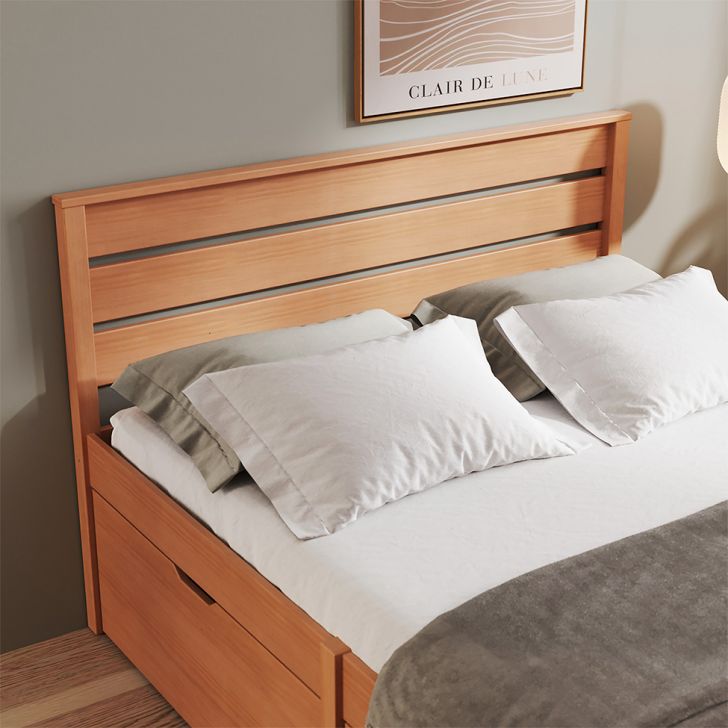 Cabeceira Casal Charme Beauty Amêndoa