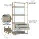 Guarda Roupa Closet Industrial Solteiro 2 Gavetas