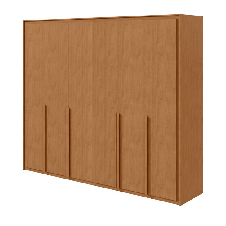 Guarda-roupa Casal Imperatore 6 Portas 8 Gavetas Amêndoa Clean