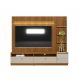 Rack com Painel para TV até 75 Polegadas Ouro Preto 1 PT 2 GV Nature e Off White