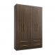 Guarda-Roupa Solteiro Majestic 4 Portas 4 Gavetas Capuccino