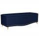 Calçadeira Baú King 195cm com Tachas Imperial J02 Veludo Azul - Mpozenato