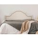 Cabeceira King Para Cama Box Provençal 193x60 Courino Off White - Tachas Fumê