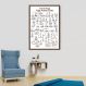 Quadro Posições Yoga Asanas Chart 60x43 Caixa Marrom