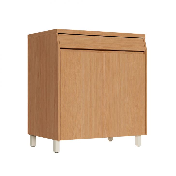 Balcão de Cozinha com Tampo Simone Mendes 100% MDF 2 Portas 1 Gaveta Carvalho