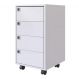 Gaveteiro Para Escritorio 4 Gavetas OB001 Branco PP Milani Store