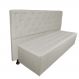Cabeceira mais Calçadeira Casal Queen Juliana 160cm Para Cama Box Suede Bege - DS Estofados