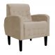 Poltrona Decorativa Luiza Para Sala Suede Cappuccino - DS Estofados