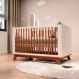 Image of Berço Infantil Americano Sambalelê Branco e Mel MO895BE04LJJMOB