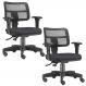 Kit 02 Cadeiras Giratórias Zip L02 Executiva Ergonômica Escritório Couro Sintético Preto - Lyam Decor