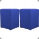 Kit 2 Puff Decorativo Dado Para Sala, Quarto, Escritório, Manicure Corino Azul Royal - Clique E Decore