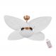 Ventilador de Teto Dormamu Cobre 4 Pás Palmae Branco 127V com Controle