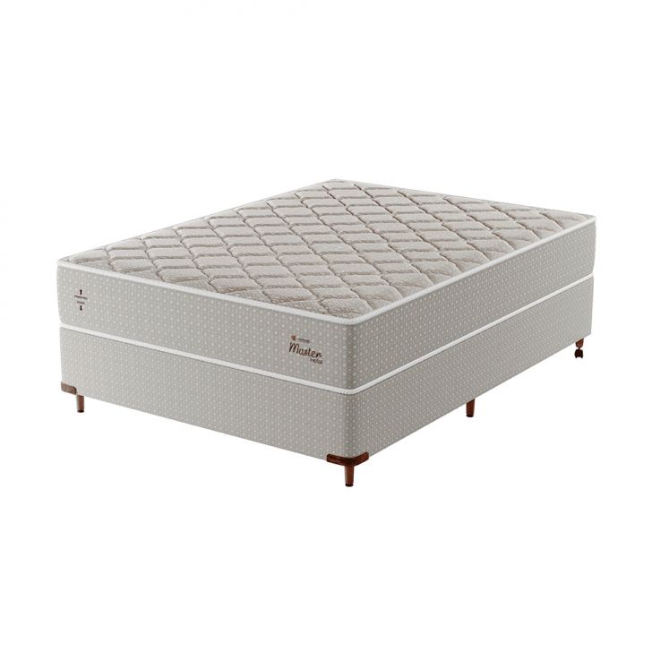 Cama Box Com Colchão Casal Master Hotel Molejo Superlastic (67x138x188) Bege