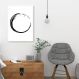 Quadro Circulo Budista Enso 60x43 Caixa Branco
