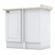 Balcao Canto Reto Com Tampo 84 cm Americana Branco Calcare Henn