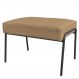 Puff Decorativo Ariel Ferro Base Preto Veludo Chocolate - Montanaris Decor