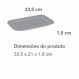 Bandeja Com Bordas Transparente Vermelho De Alto Brilho