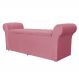 Calçadeira Recamier Baú Cancun Solteiro 90cm Suede Rosa - DS Estofados