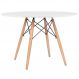 Mesa de jantar redonda Eames Eiffel - Wood - Tampo de MDF - 120 cm - Branco