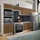 Armário de Cozinha Completa Madesa 100% MDF Acordes XA350001 Balcão (Sem Tampo e Pia) Branco/Rustic