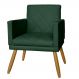 Poltrona Decorativa Pés Palito Nina Estilo Matelassê Verde - DS Estofados