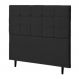 Cabeceira Casal Queen Bari 160cm Para Cama Box Suede Preto - DS Estofados