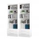 Conjunto 2 Estantes Livreiro Kenner Branco