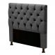 Cabeceira Estofada Cama Box Solteiro Cristal 90cm Linho Grafite - Desk Design