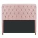 Cabeceira Estofada Cristal 140 cm Casal Com Capitonê Suede Rosê - Amarena Móveis