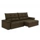 Image of Sofá 5 Lugares Retrátil e Reclinável Everest Veludo Slim Marrom 290 cm MO895UP93JHUMOB