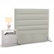 Cabeceira Cama Box Solteiro 90cm Greta Corano Bege e 1 Mesa de Cabeceira Flex DM1 Branco - Mpozenato
