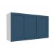 Armário Aéreo Lavanda 3 Portas Azul e Branco