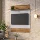 Conjunto Painel e Rack Romeu Cinamomo Off White