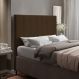 Cabeceira Casal Cama Box 140cm para Quarto Malibu Suede Marrom M11 - D'Rossi