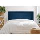 Cabeceira Casal Reta Luxo 140x60 Veludo Azul Marinho - Tachas Fumê