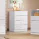 Cômoda Infantil 4 Gavetas - Labirinto Branco