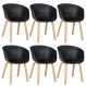 Kit 6 cadeiras Cassia Preto