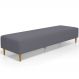 Puff Decorativo Sala de Estar Bali W01 Pés Palito 170x60cm Suede Cinza - Lyam Decor