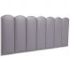 Cabeceira Casal Estofada Para Cama Box Kit 7 Placas Adesivas - Modelo Nuvem Courino Cinza