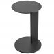 Mesa Lateral Para Sala de Estar Pés Madeira Bulat A03 Nero Preto - Lyam Decor