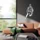 Quadro Escultura Jogador de Basquete DL 120x80 Cinza