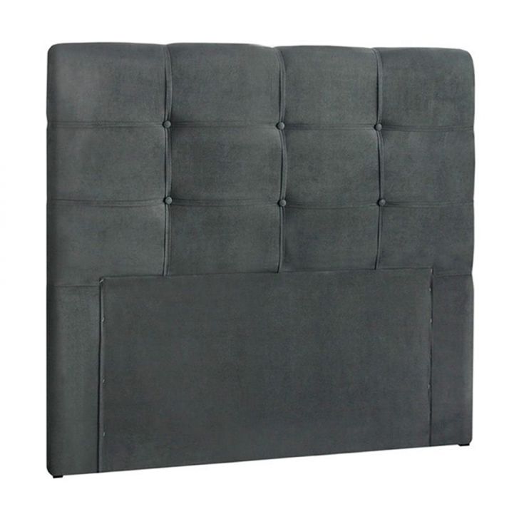 Cabeceira Solteiro 90cm Daiana Suede Cinza ID Milani Store